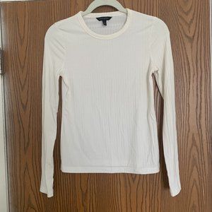 Banana Republic Ribbed Cream Top XS